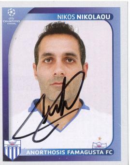 Nikos Nikolaou  FC Anorthosis Famagusta  2008/2009  Panini  CL  Sticker original signiert 