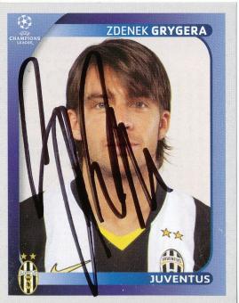 Zdenek Grygera  Juventus Turin  2008/2009  Panini  CL  Sticker original signiert 