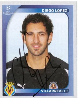 Diego Lopez  FC Villarreal  2008/2009  Panini  CL  Sticker original signiert 