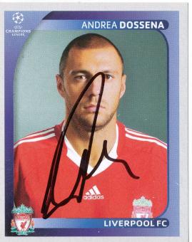 Andrea Dossena  FC Liverpool  2008/2009  Panini  CL  Sticker original signiert 