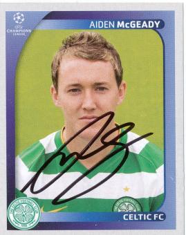 Aiden McGeady  Celtic Glasgow  2008/2009  Panini  CL  Sticker original signiert 