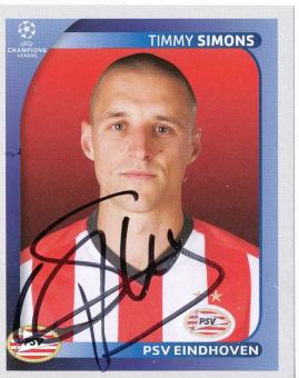 Timmy Simons  PSV Eindhoven  2008/2009  Panini  CL  Sticker original signiert 