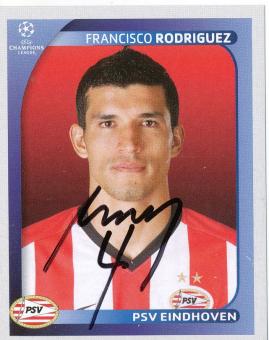Francisco Rodriguez  PSV Eindhoven  2008/2009  Panini  CL  Sticker original signiert 