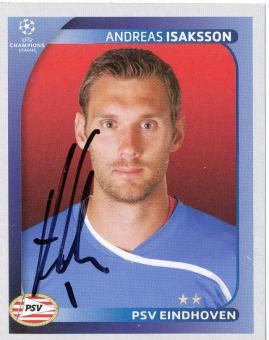 Andreas Isaksson  PSV Eindhoven  2008/2009  Panini  CL  Sticker original signiert 