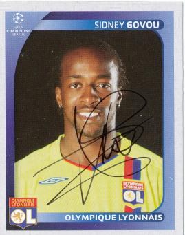 Sidney Govou  Olympique Lyon  2008/2009  Panini  CL  Sticker original signiert 