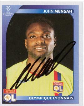 John Mensah  Olympique Lyon  2008/2009  Panini  CL  Sticker original signiert 