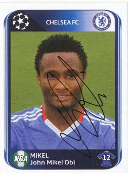 John Obi Mikel  FC Chelsea London  2010/2011  Panini  CL  Sticker original signiert 