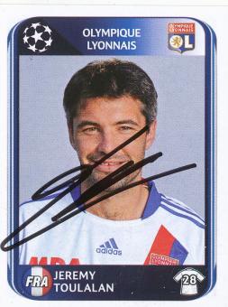 Jeremy Toulalan  Olympique Lyon  2010/2011  Panini  CL  Sticker original signiert 