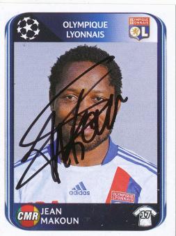 Jean Makoun  Olympique Lyon  2010/2011  Panini  CL  Sticker original signiert 