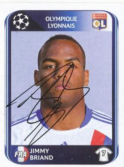 Jimmy Briand  Olympique Lyon  2010/2011  Panini  CL  Sticker original signiert 