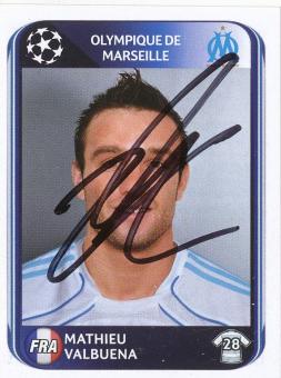 Mathieu Valbuena  Olympique Marseille  2010/2011  Panini  CL  Sticker original signiert 
