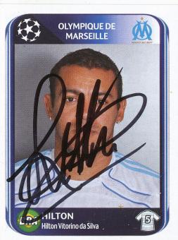 Hilton  Olympique Marseille  2010/2011  Panini  CL  Sticker original signiert 