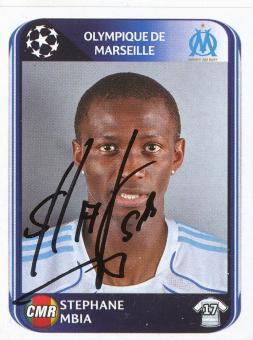 Stephane Mbia  Olympique Marseille  2010/2011  Panini  CL  Sticker original signiert 