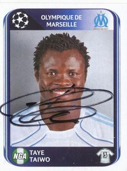 Taye Taiwo  Olympique Marseille  2010/2011  Panini  CL  Sticker original signiert 