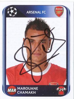 Marouane Chamakh  FC Arsenal London  2010/2011  Panini  CL  Sticker original signiert 