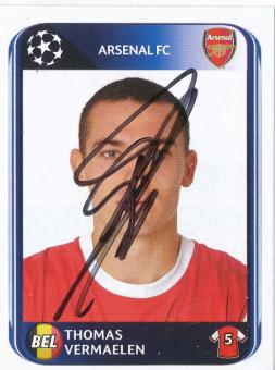 Thomas Vermaelen  FC Arsenal London  2010/2011  Panini  CL  Sticker original signiert 