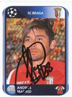 Andres Madrid  SC Braga  2010/2011  Panini  CL  Sticker original signiert 
