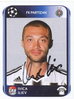 Ivica Iliev  FK Partizan Belgrad  2010/2011  Panini  CL  Sticker original signiert 