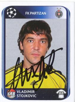 Vladimir Stojkovic  FK Partizan Belgrad  2010/2011  Panini  CL  Sticker original signiert 