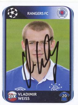 Vladimir Weiss  Glasgow Rangers  2010/2011  Panini  CL  Sticker original signiert 