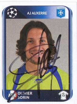 Olivier Sorin  AJ Auxerre  2010/2011  Panini  CL  Sticker original signiert 