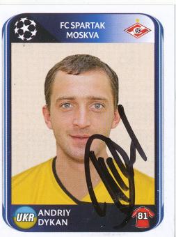 Andriy Dykan  Spartak Moskau  2010/2011  Panini  CL  Sticker original signiert 