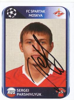 Sergei Parshilyuk  Spartak Moskau  2010/2011  Panini  CL  Sticker original signiert 