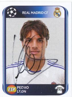 Pedro Leon  Real Madrid  2010/2011  Panini  CL  Sticker original signiert 