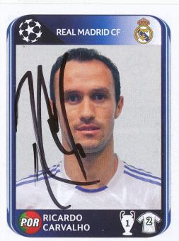 Ricardo Carvalho  Real Madrid  2010/2011  Panini  CL  Sticker original signiert 