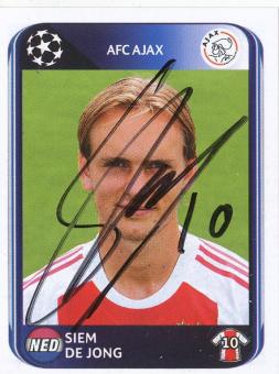 Siem De Jong  Ajax Amsterdam 2010/2011  Panini  CL  Sticker original signiert 