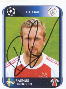 Rasmus Lindgren  Ajax Amsterdam 2010/2011  Panini  CL  Sticker original signiert 
