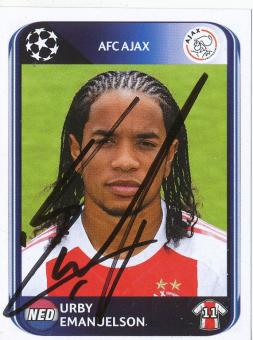 Urby Emanjelson  Ajax Amsterdam 2010/2011  Panini  CL  Sticker original signiert 