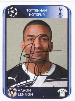 Aaron Lennon  Tottenham Hotspur  2010/2011  Panini  CL  Sticker original signiert 