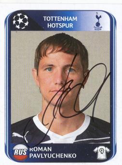 Roman Pavlyuchenko  Tottenham Hotspur  2010/2011  Panini  CL  Sticker original signiert 