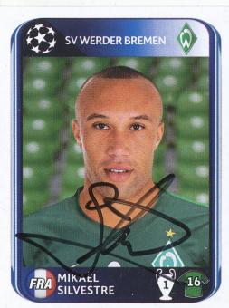 Mikael Silvestre  SV Werder Bremen  2010/2011  Panini  CL  Sticker original signiert 