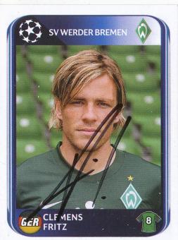 Clemens Fritz  SV Werder Bremen  2010/2011  Panini  CL  Sticker original signiert 