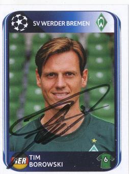 Tim Borowski  SV Werder Bremen  2010/2011  Panini  CL  Sticker original signiert 