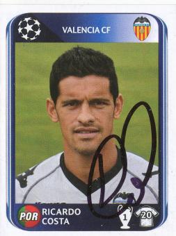 Ricardo Costa  FC Valencia  2010/2011  Panini  CL  Sticker original signiert 