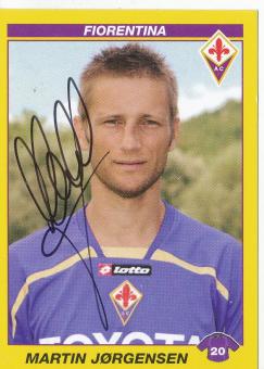 Martin Jørgensen  AC Florenz  Italien Calciatori 2009/2010  Panini  Sticker original signiert 