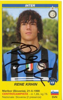 Rene Krhin  Inter Mailand  Italien Calciatori 2009/2010  Panini  Sticker original signiert 