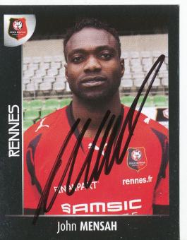 John Mensah  Stade Rennes  2008  Frankreich Panini Sticker original signiert 