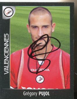 Gregory Pujol  FC Valenciennes  2008  Frankreich Panini Sticker original signiert 