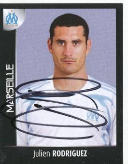 Julien Rodriguez  Olympique Marseille  2008  Frankreich Panini Sticker original signiert 