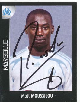 Matt Moussilou  Olympique Marseille  2008  Frankreich Panini Sticker original signiert 