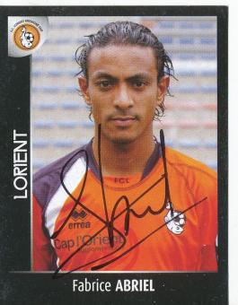 Fabrice Abriel  FC Lorient  2008  Frankreich Panini Sticker original signiert 