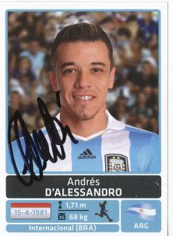 Andres D'Alessandro  Argentinien  Panini  2011 Copa America  Sticker original signiert 