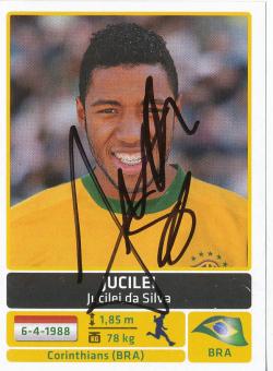 Jucilei Da Silva  Brasilien Panini  2011 Copa America  Sticker original signiert 