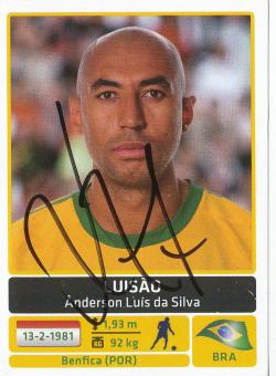 Luisao  Brasilien  Panini  2011 Copa America  Sticker original signiert 