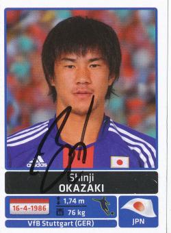 Shinji Okazaki  Japan  Panini  2011 Copa America  Sticker original signiert 