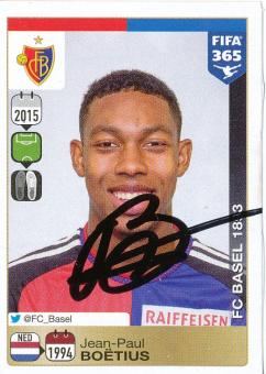 Jean Paul Boetius  FC Basel  Panini FIFA 365  Sticker original signiert 